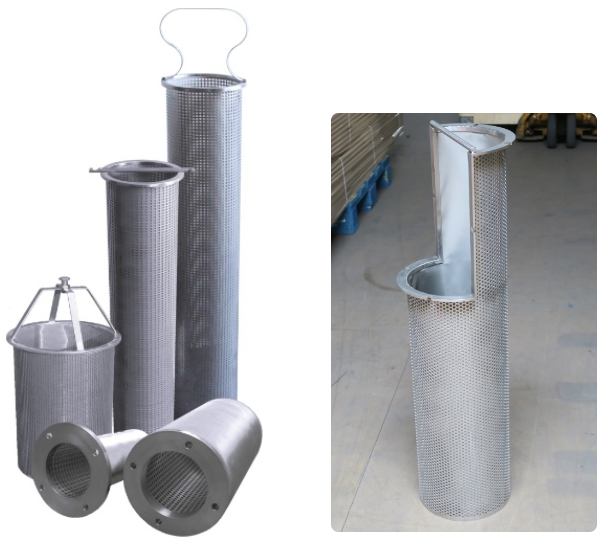 Basket strainers of different design
